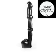 Dark Crystal - Dildo Met Ribbels - 34 x 5,2 cm - Zwart-Erotiekvoordeel.nl