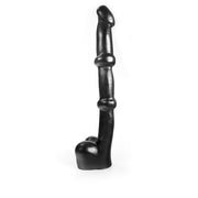Dark Crystal - Dildo Met Ribbels - 34 x 5,2 cm - Zwart-Erotiekvoordeel.nl