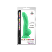 DeLuxe Pure Nature Neo Colours - Siliconen Dildo - 23 x 4.1 cm - Groen-Erotiekvoordeel.nl
