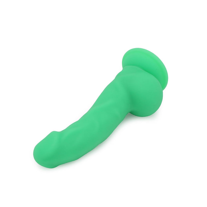 DeLuxe Pure Nature Neo Colours - Siliconen Dildo - 23 x 4.1 cm - Groen-Erotiekvoordeel.nl