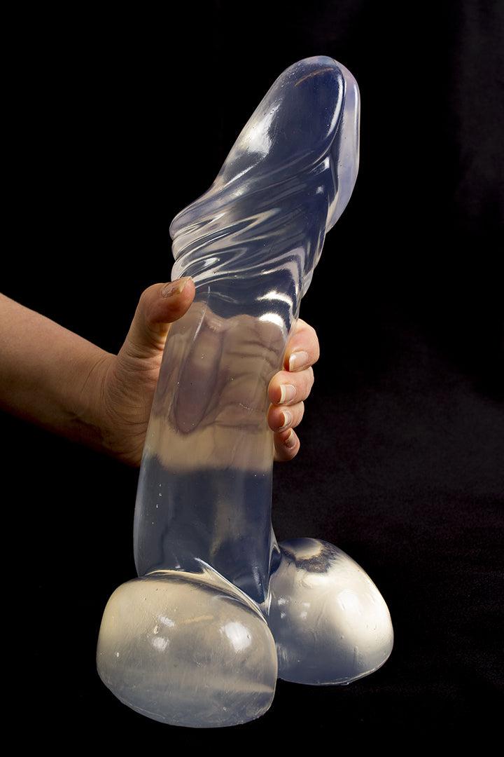 Dinoo - Agili - Dildo - 30 x 8 cm - Transparant-Erotiekvoordeel.nl