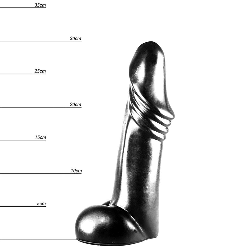 Dinoo - Agili - Dildo - 30 x 8 cm - Zwart-Erotiekvoordeel.nl