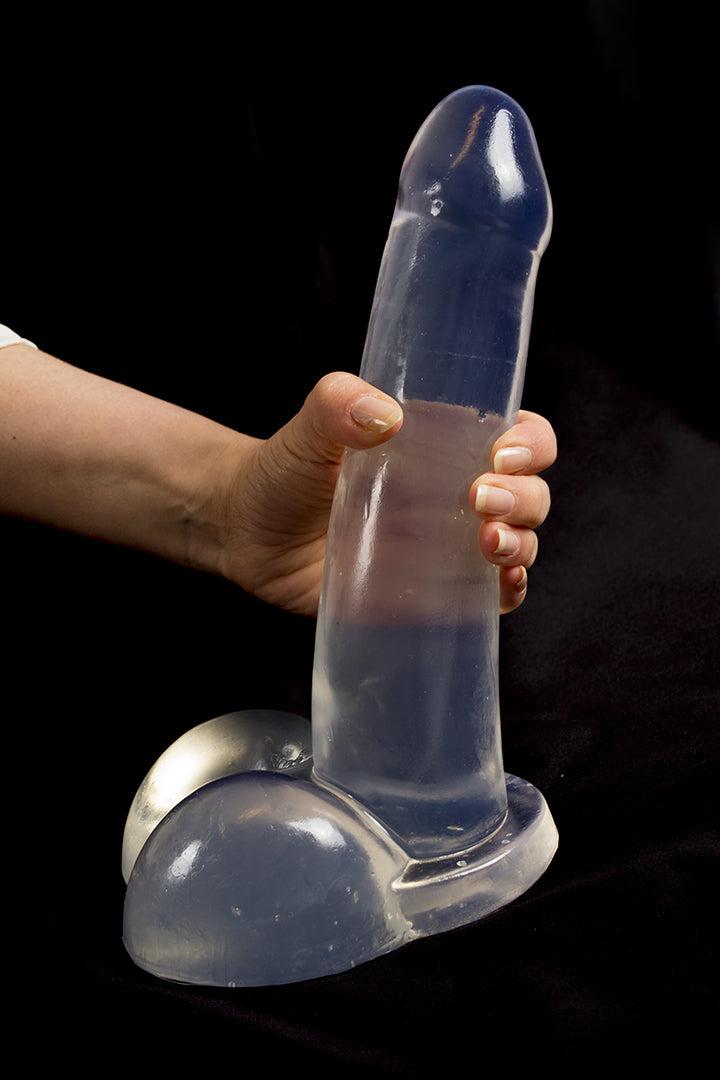 Dinoo - Diceratops - Dildo - 29 x 6 cm - Transparant-Erotiekvoordeel.nl