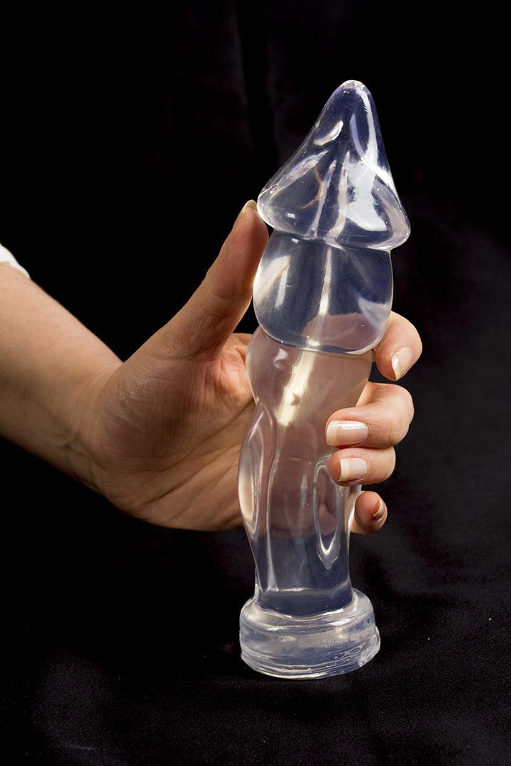 Dinoo - Liaxiornis - Dildo - 22 x 5,8 cm - Transparant-Erotiekvoordeel.nl