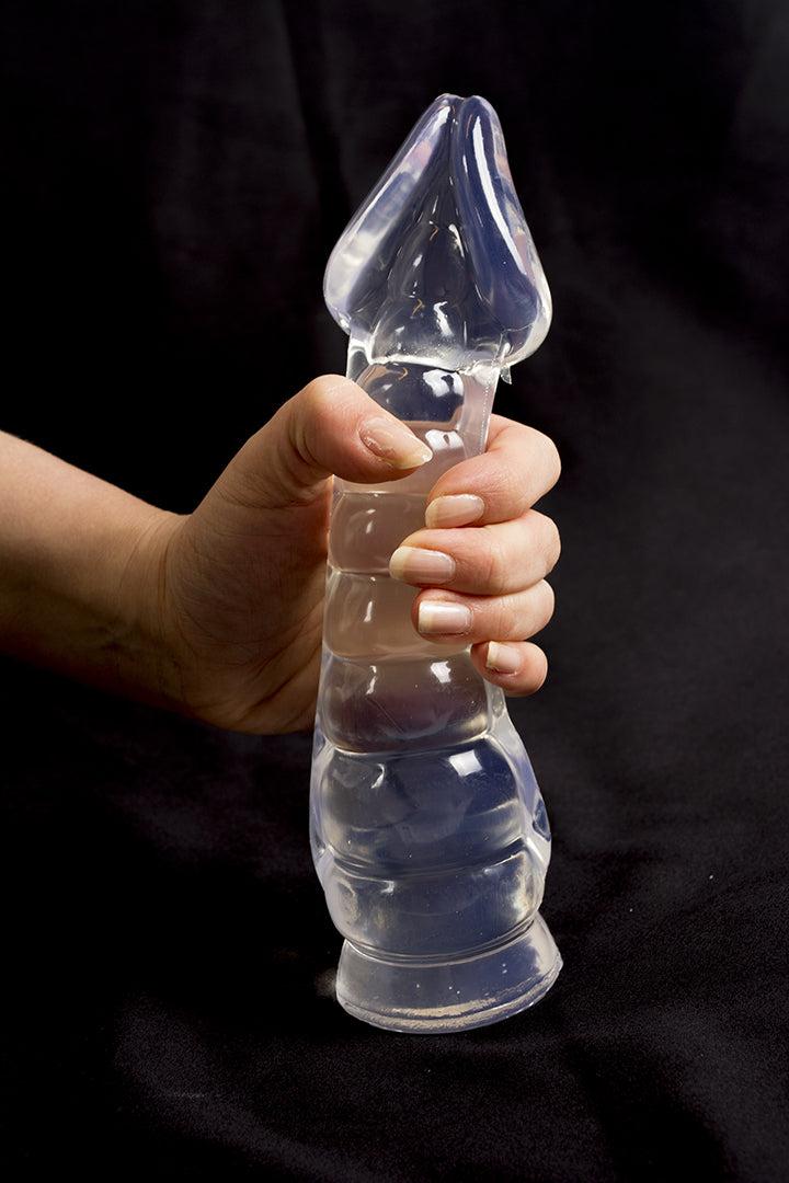 Dinoo - Prenocep - Dildo - 25 cm - Transparant-Erotiekvoordeel.nl