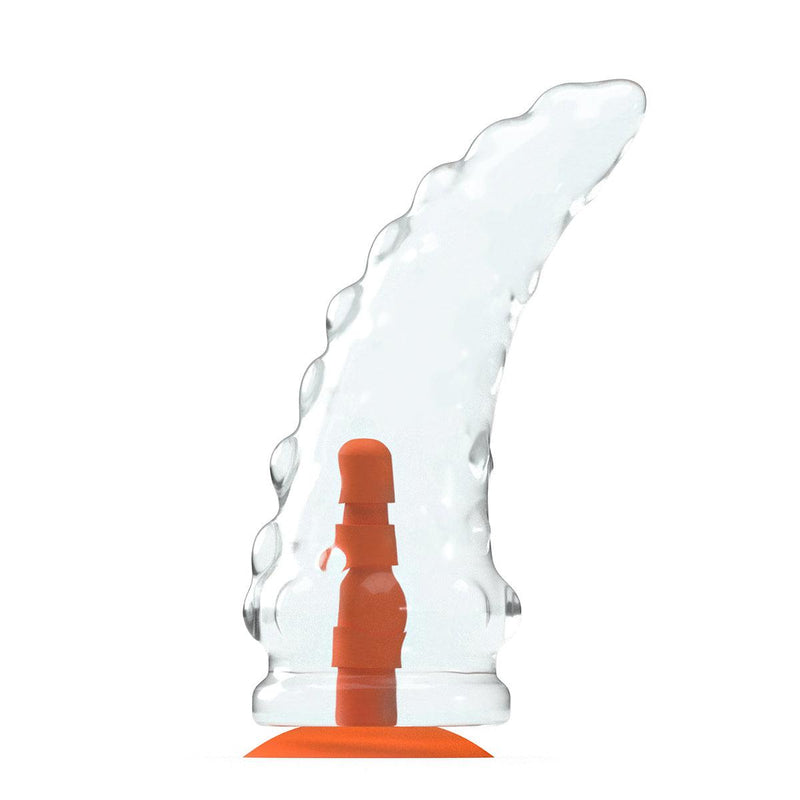 Dinoo Primal Desires - Acro - Dildo grande con ventosa - Trasparente-Erotiekvoordeel.nl