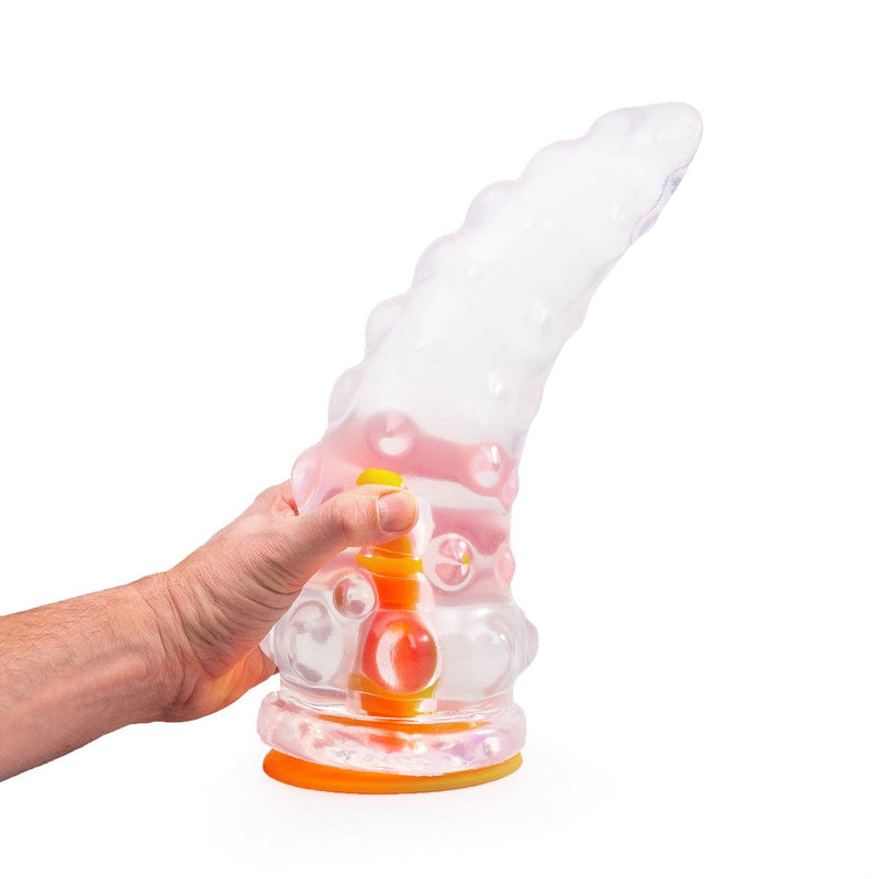 Dinoo Primal Desires - Acro - Dildo grande con ventosa - Trasparente-Erotiekvoordeel.nl
