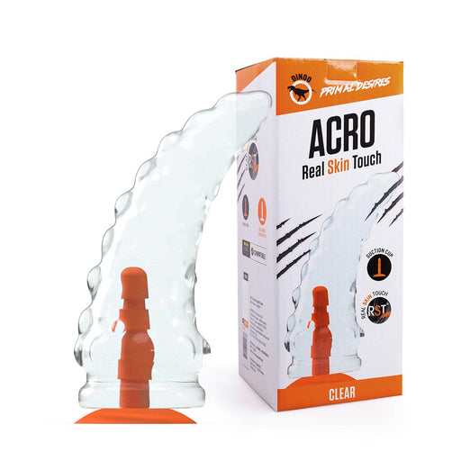 Dinoo Primal Desires - Acro - Large Dildo With Suction Cup - Transparent-Erotiekvoordeel.nl