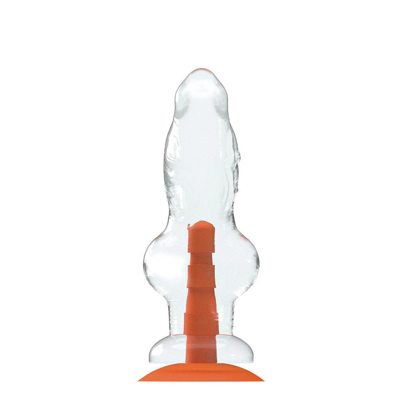 Dinoo Primal Desires - Allo - Gros gode avec ventouse - Transparent-Erotiekvoordeel.nl