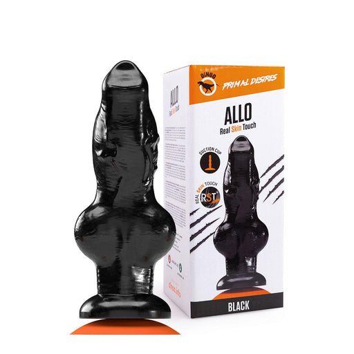 Dinoo Primal Desires - Allo - Large Dildo With Suction Cup - Black-Erotiekvoordeel.nl