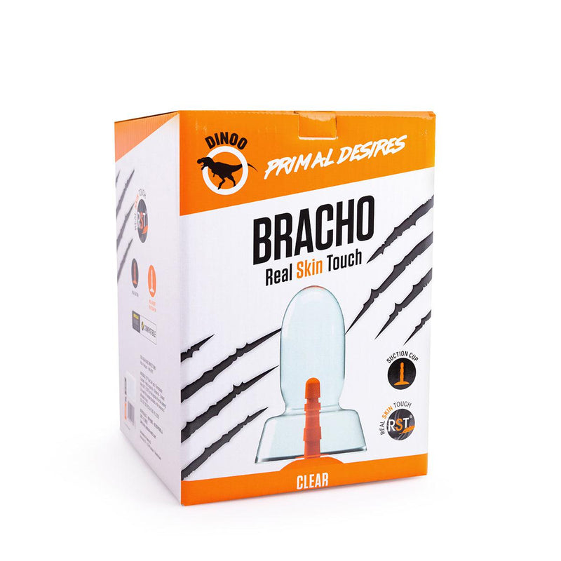 Dinoo Primal Desires - Bracho - Gros gode avec ventouse - Transparent-Erotiekvoordeel.nl