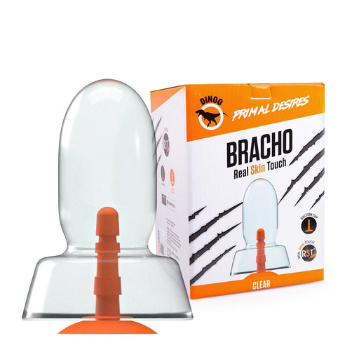 Dinoo Primal Desires - Bracho - Large Dildo With Suction Cup - Transparent-Erotiekvoordeel.nl