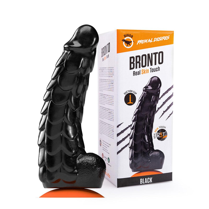 Dinoo Primal Desires - Bronto - Large Dildo With Suction Cup - Black-Erotiekvoordeel.nl