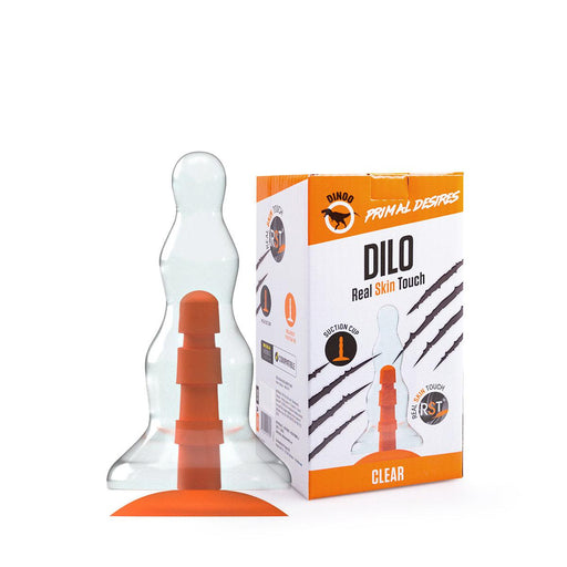 Dinoo Primal Desires - Dilo - Large Dildo With Suction Cup - Transparent-Erotiekvoordeel.nl