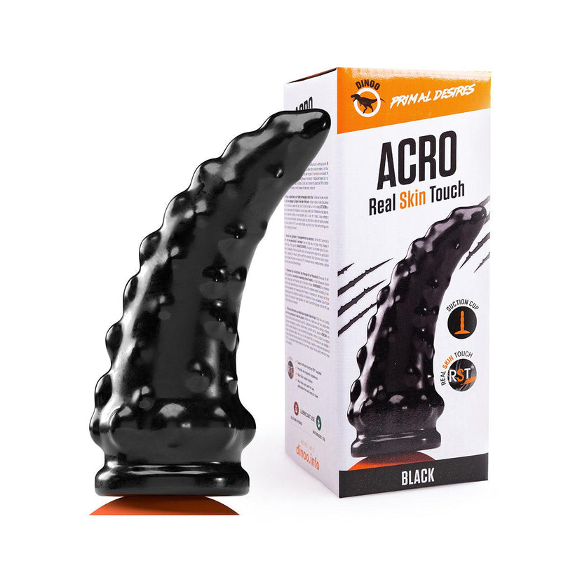 Dinoo Primal Desires - Acro - Grote Dildo Met Zuignap - Zwart-Erotiekvoordeel.nl