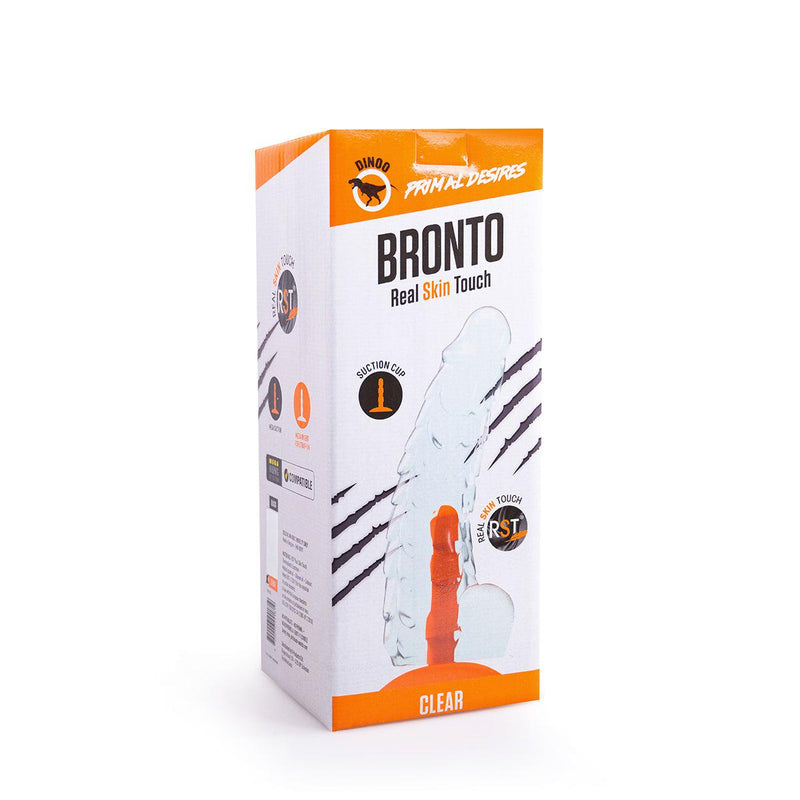 Dinoo Primal Desires - Bronto - Grote Dildo Met Zuignap - Transparant-Erotiekvoordeel.nl