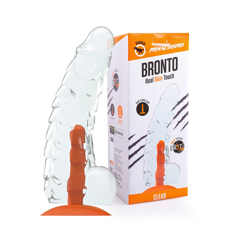 Dinoo Primal Desires - Bronto - Grote Dildo Met Zuignap - Transparant-Erotiekvoordeel.nl