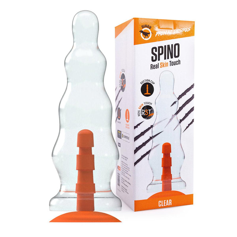 Dinoo Primal Desires - Spino - Grote Dildo Met Zuignap - Transparant-Erotiekvoordeel.nl