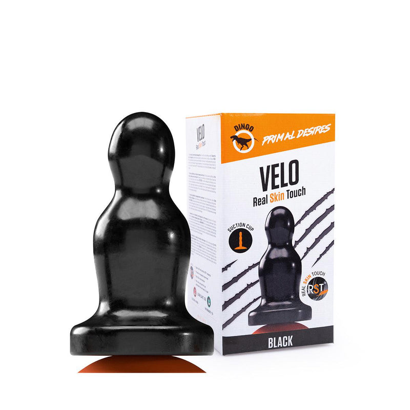 Dinoo Primal Desires - Velo - Grote Dildo Met Zuignap - Zwart-Erotiekvoordeel.nl