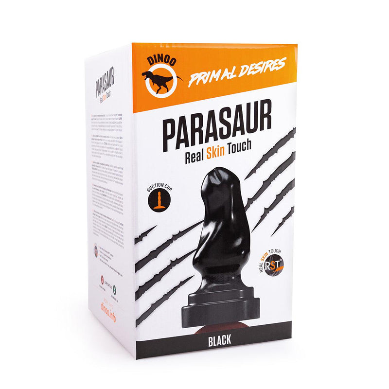 Dinoo Primal Desires - Parasaur - Gros gode avec ventouse - Noir-Erotiekvoordeel.nl