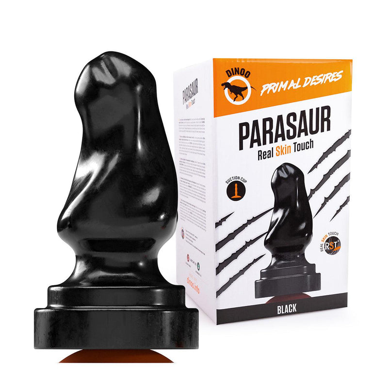 Dinoo Primal Desires - Parasaur - Gros gode avec ventouse - Noir - Erotiekvoordeel.nl