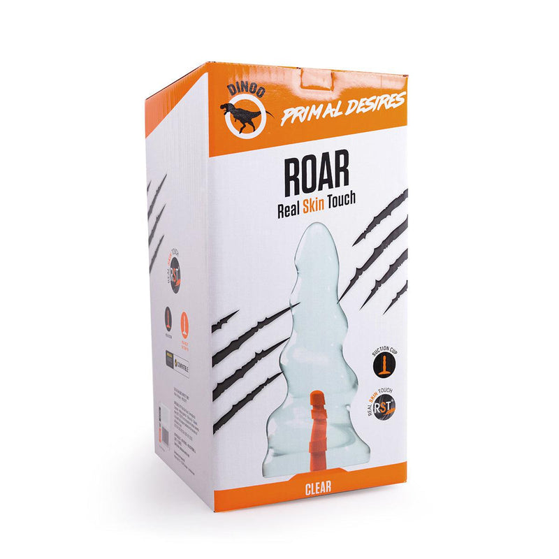 Dinoo Primal Desires - Roar - Gros gode avec ventouse - Transparant-Erotiekvoordeel.nl