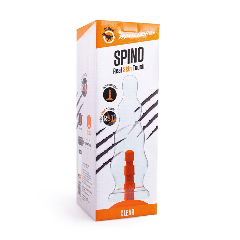 Dinoo Primal Desires - Spino - Large Dildo With Suction Cup - Transparent-Erotiekvoordeel.nl