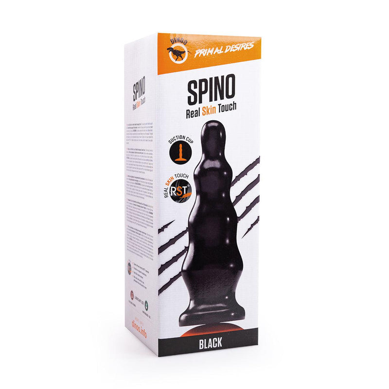 Dinoo Primal Desires - Spino - Großer Dildo mit Saugnapf - Schwarz-Erotiekvoordeel.nl