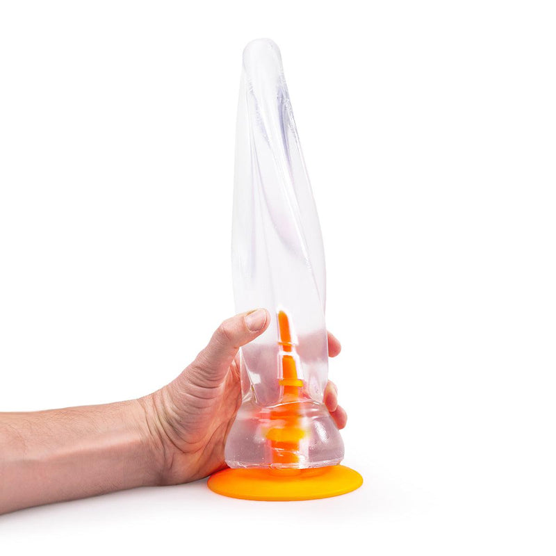 Dinoo Primal Desires - Stego - Großer Dildo mit Saugnapf - Transparent - Erotiekvoordeel.nl
