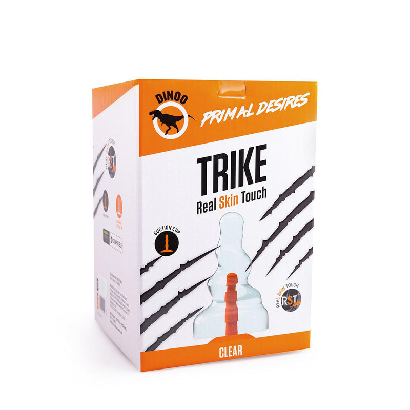 Dinoo Primal Desires - Trike - Large Dildo With Suction Cup - Transparent-Erotiekvoordeel.nl
