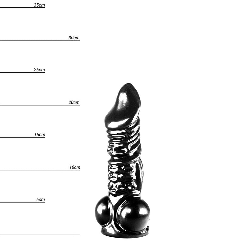 Dinoo - Rhabdodon - dildo - 23 x 5,8 cm - czarny-Erotiekvoordeel.nl