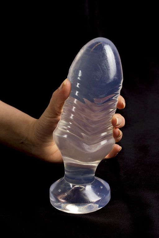 Dinoo - Rugops - Gode - 18 x 5,4 cm - Transparent-Erotiekvoordeel.nl