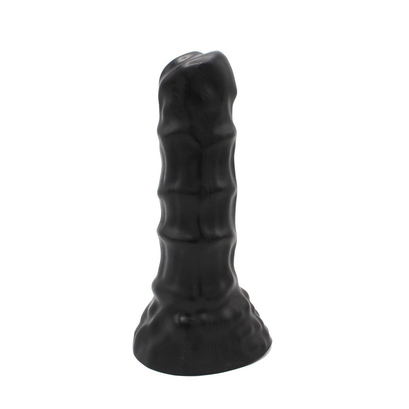 Dinoo - XXL Anaal Dildo - Met Ribbels - TPE - Zwart-Erotiekvoordeel.nl