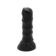 Dinoo - XXL Anaal Dildo - Met Ribbels - TPE - Zwart-Erotiekvoordeel.nl