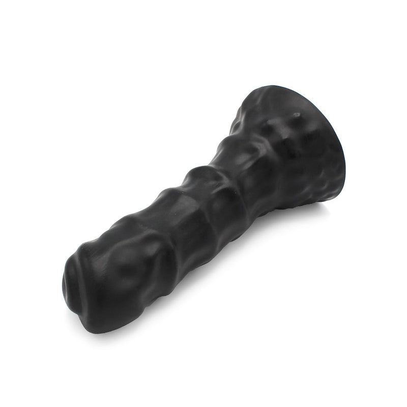 Dinoo - XXL Anaal Dildo - Met Ribbels - TPE - Zwart-Erotiekvoordeel.nl