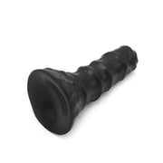 Dinoo - XXL Anaal Dildo - Met Ribbels - TPE - Zwart-Erotiekvoordeel.nl
