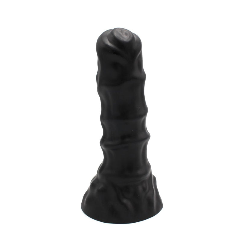 Dinoo - XXL Anaal Dildo - Met Ribbels - TPE - Zwart-Erotiekvoordeel.nl