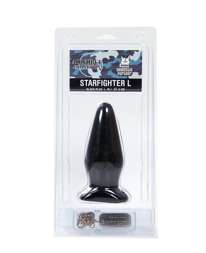 Domestic Partner - Starfighter - Large - Buttplug - 16 x 6 cm - Zwart-Erotiekvoordeel.nl