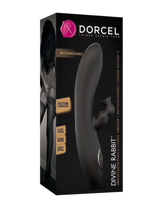 Dorcel - Divine Rabbit Sucker G-spot En clitoris Vibrator Met zuiggedeelte-Erotiekvoordeel.nl
