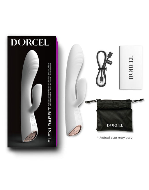 Dorcel - Flexi Rabbit - Heated Rabbit Vibrator - White-Erotiekvoordeel.nl