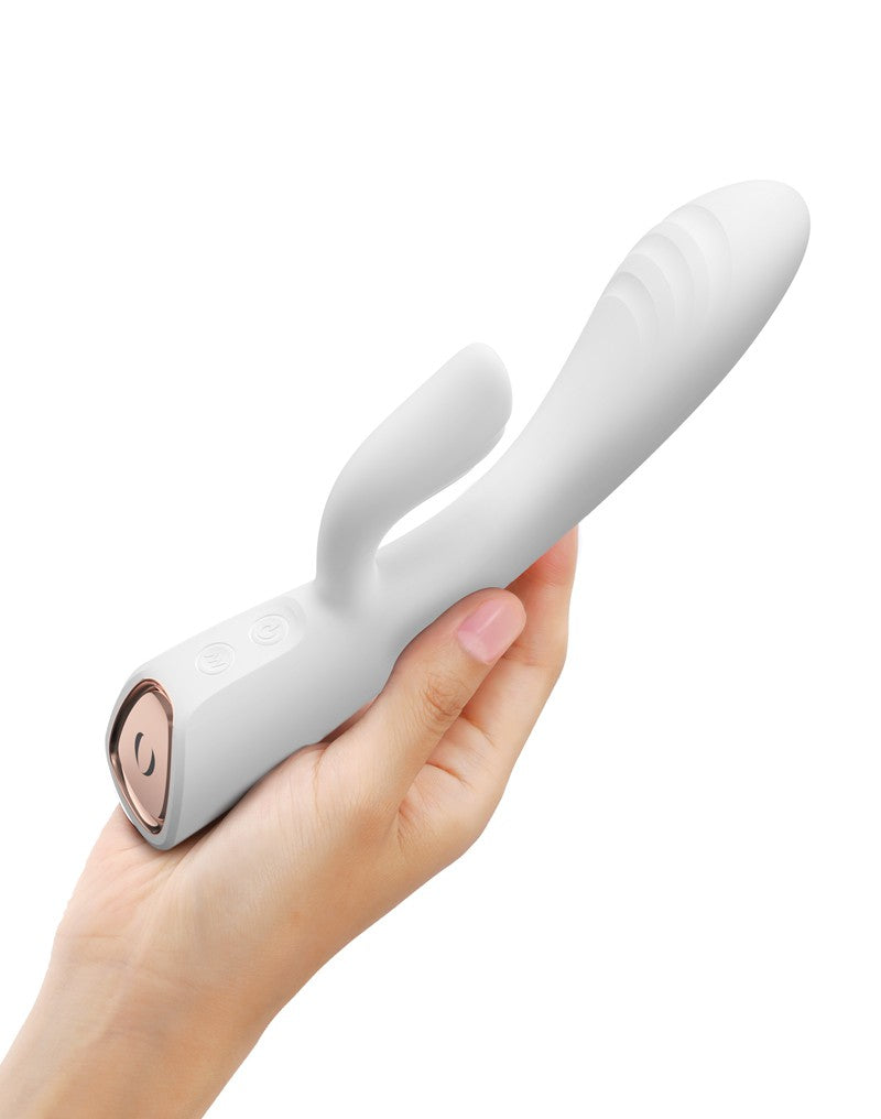Dorcel - Flexi Rabbit - Heated Rabbit Vibrator - White-Erotiekvoordeel.nl
