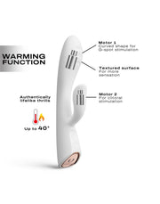 Dorcel - Flexi Rabbit - Heated Rabbit Vibrator - White-Erotiekvoordeel.nl