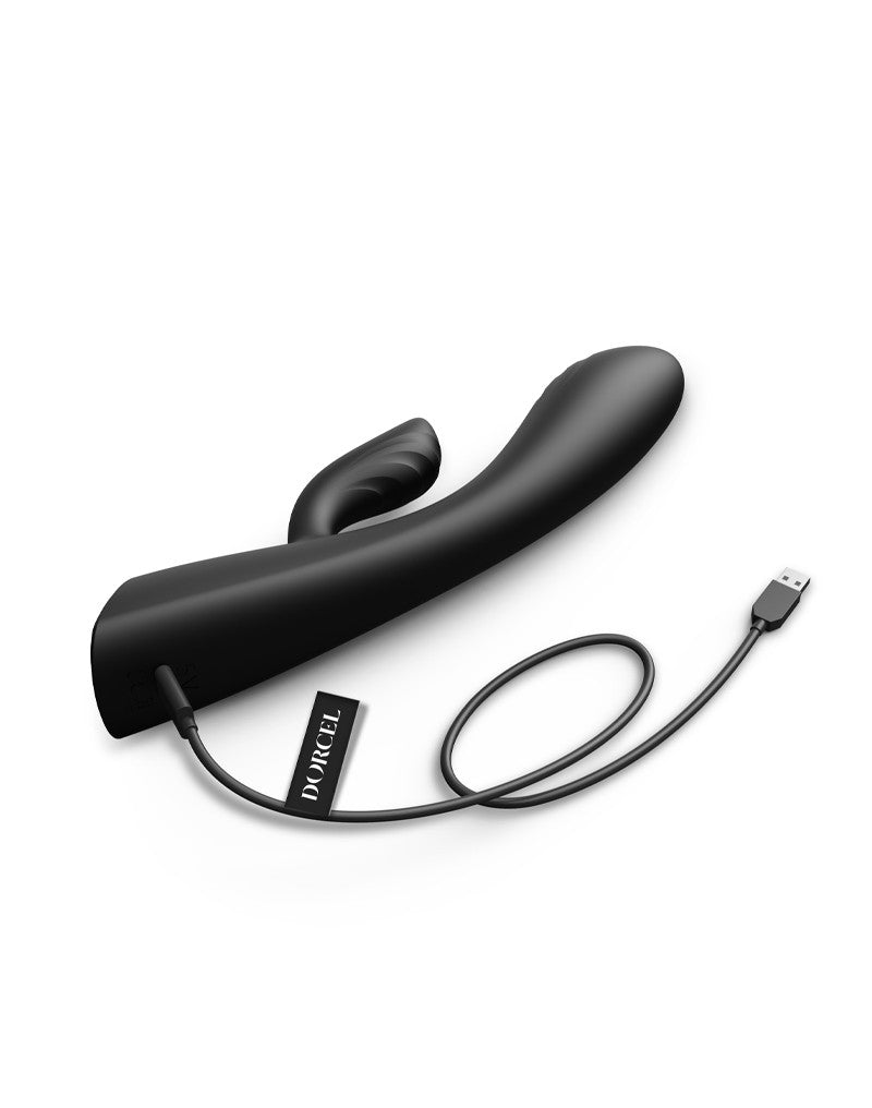 Dorcel - Flexi Rabbit - Heated Rabbit Vibrator - Black-Erotiekvoordeel.nl