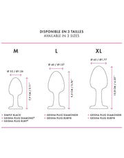 Dorcel - Geisha Buttplug met Bewegende Metalen Balletjes - Paars Kristal-Erotiekvoordeel.nl