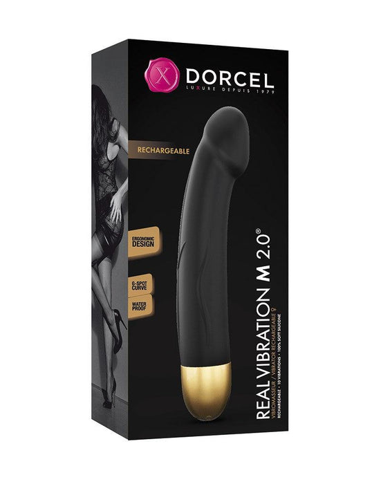 Dorcel - Real Vibration M - Realistische Vibrator - Zwart-Erotiekvoordeel.nl