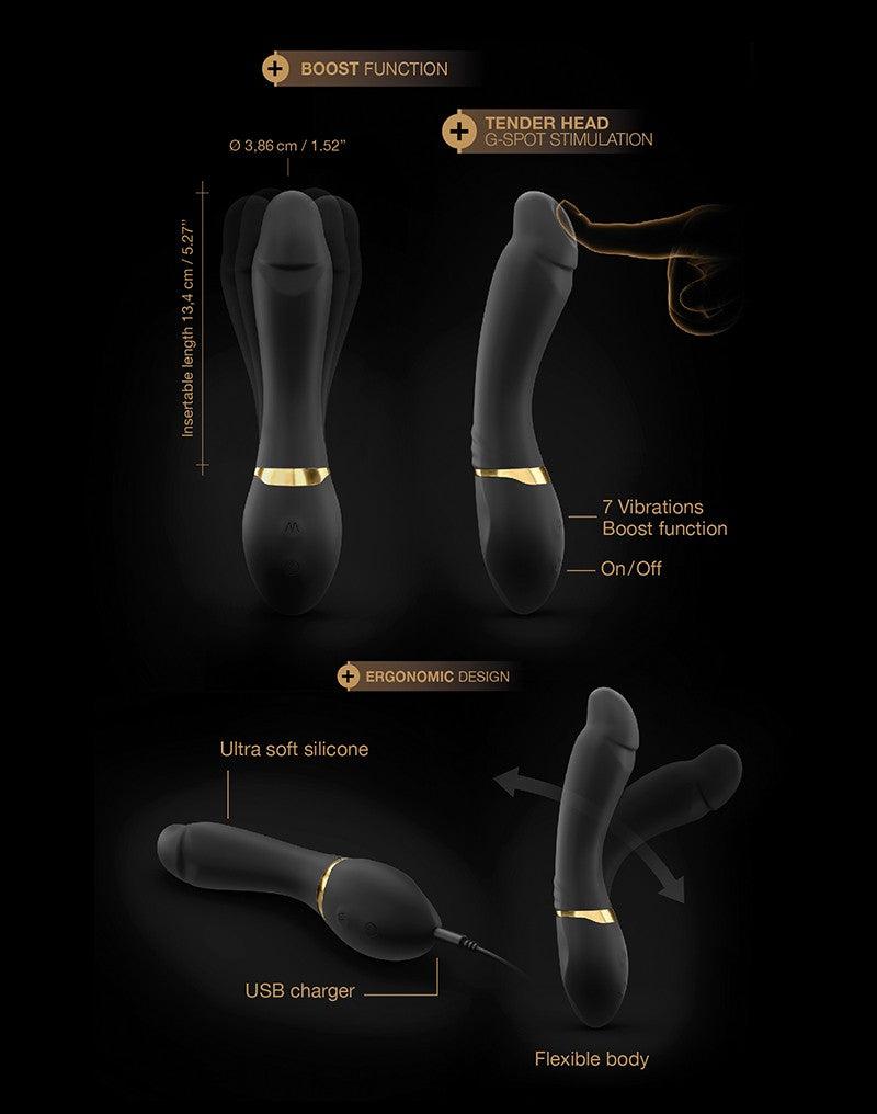 Dorcel - Tenderspot - Flexibele G-spot Vibrator - Zwart-Erotiekvoordeel.nl