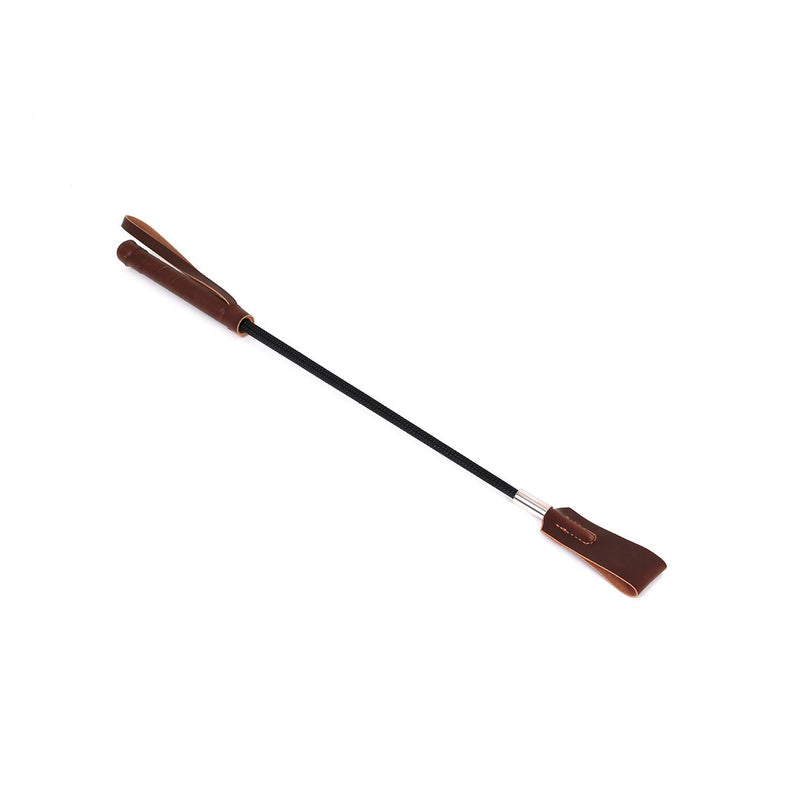 Kiotos - Fancy Paardrijzweepje Met dubbele Flap - Bruin-Erotiekvoordeel.nl