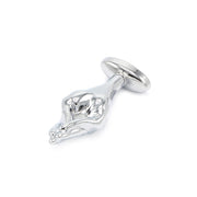 Kiotos - Fist Buttplug Aluminium Met Lichtblauwe Siersteen-Erotiekvoordeel.nl