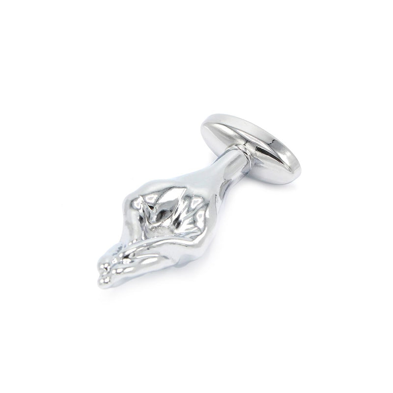 Kiotos - Fist Buttplug Aluminium Met Lichtblauwe Siersteen-Erotiekvoordeel.nl