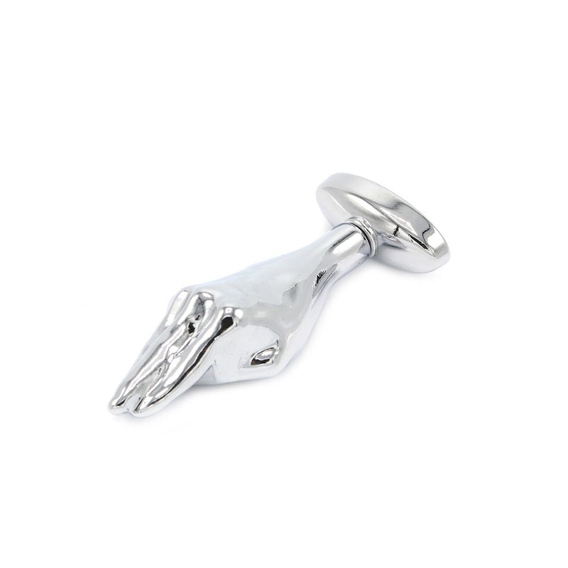 Kiotos - Fist Buttplug Aluminium Met Lichtblauwe Siersteen-Erotiekvoordeel.nl